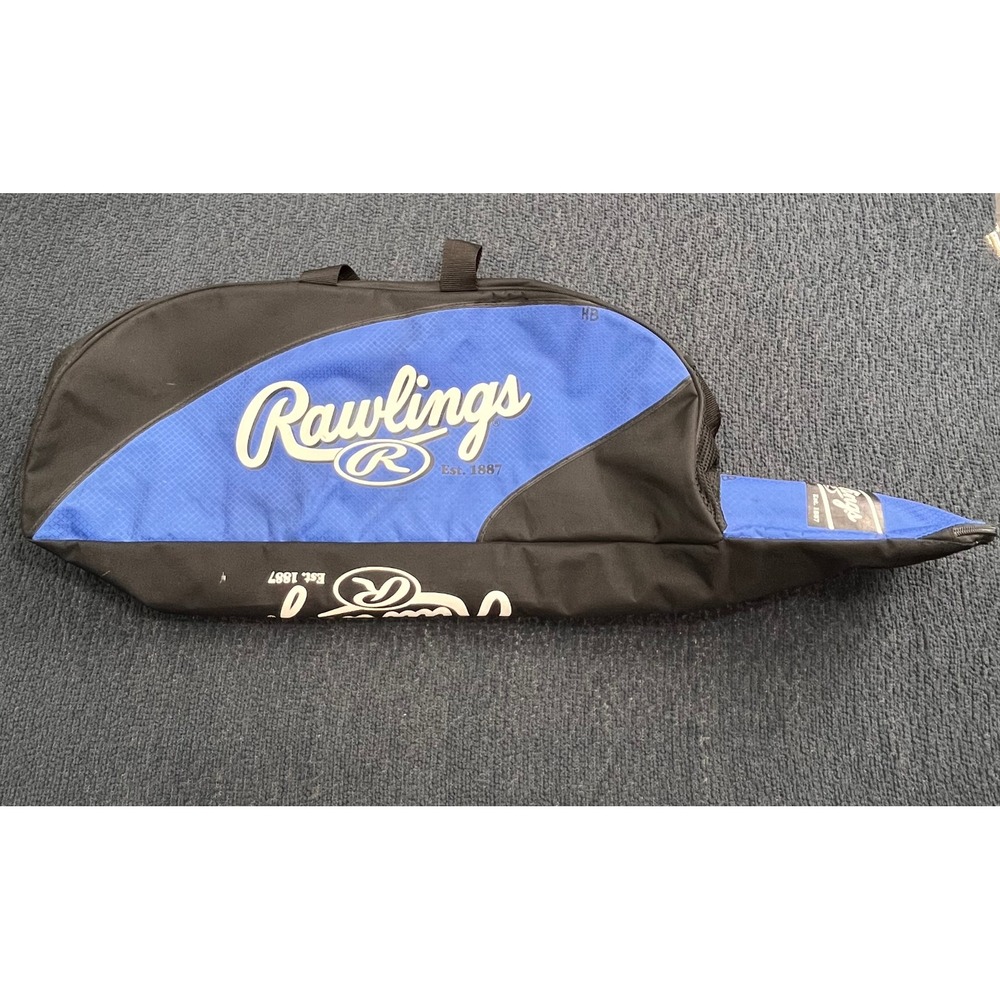 Rawlings Baseball Softball Equipment Bag Black Blue Shoulder‎ Strap Duffel HB